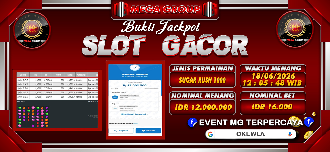 Bukti JP situs Okewla hari Jumat, 19 Juni 2026